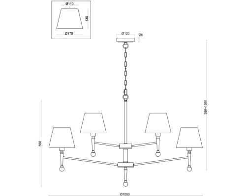 Подвесная люстра Rosemary FR2190PL-12N Freya