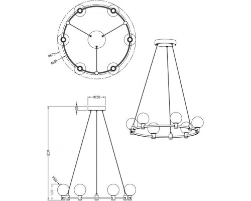 Подвесная люстра Urban FR4005PL-06B Freya