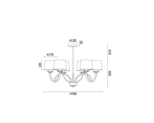 Потолочная люстра Tina FR5034PL-06CH Freya