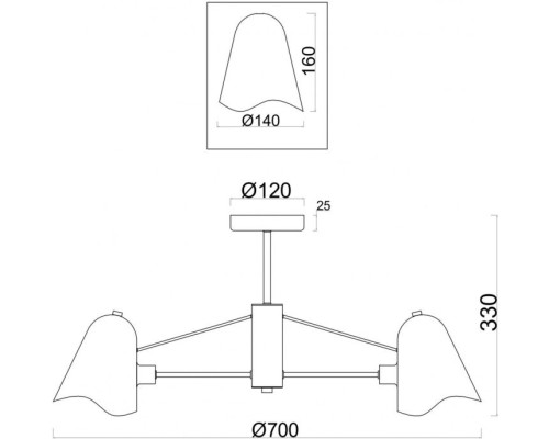 Потолочная люстра Manon FR5037PL-05S Freya