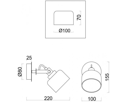 Спот Evette FR5042CW-01B Freya