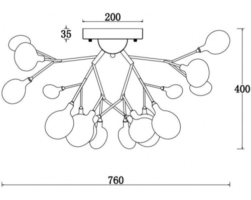 Потолочная люстра Florencia FR5049CL-27B Freya