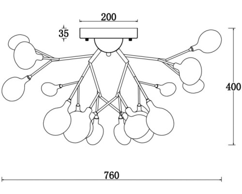 Потолочная люстра Florencia FR5049CL-27G Freya