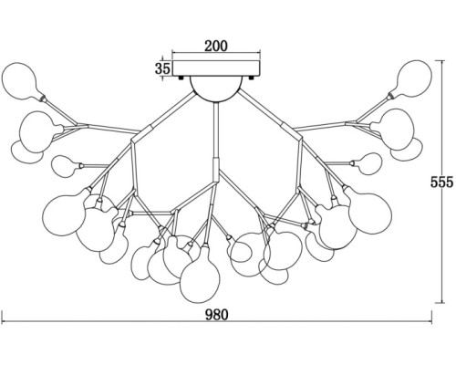 Потолочная люстра Florencia FR5049CL-36G Freya