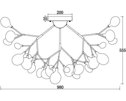 Потолочная люстра Florencia FR5049CL-36W1 Freya