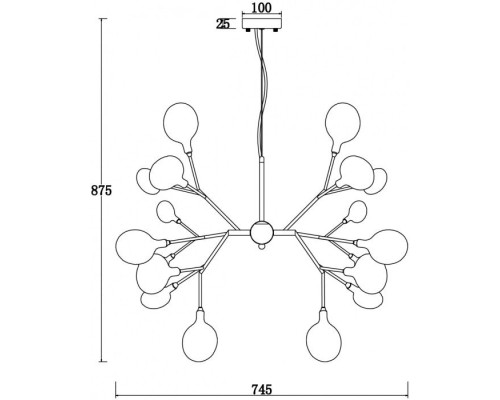 Подвесная люстра Florencia FR5049PL-27W Freya
