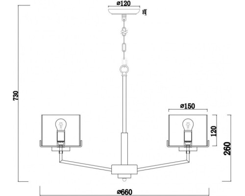 Подвесная люстра Karen FR5096PL-05CH Freya