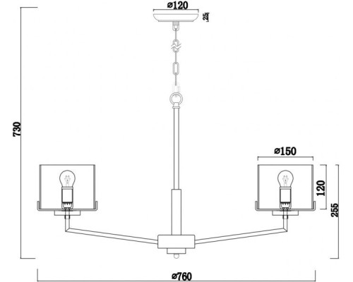 Подвесная люстра Karen FR5096PL-08CH Freya