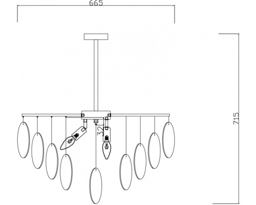 Потолочная люстра Porto FR5104PL-06BS2 Freya