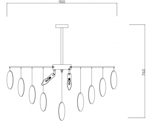 Потолочная люстра Porto FR5104PL-08BS2 Freya
