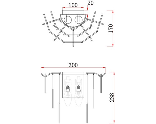 Настенный светильник Porto FR5104WL-02BS Freya