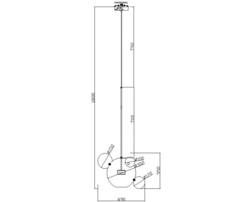 Подвесной светильник Amoris FR5128PL-L10BS Freya