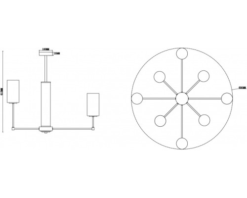Потолочная люстра Agnes FR5184PL-08CH Freya