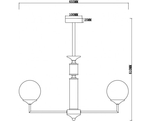 Потолочная люстра Bolas FR5185PL-06BS Freya