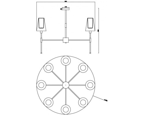 Потолочная люстра Tida FR5196PL-08BBS Freya