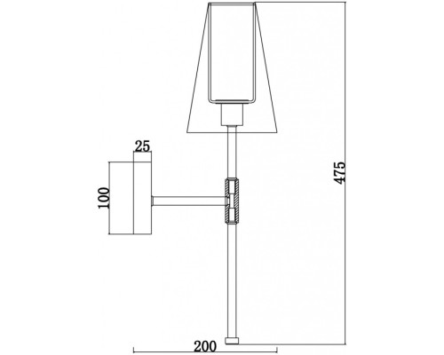 Бра Tida FR5196WL-01BBS Freya