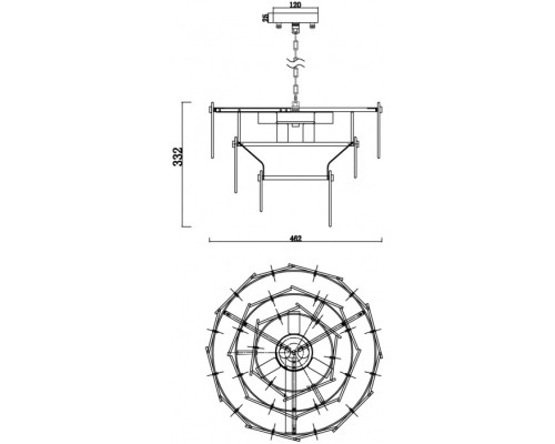 Подвесная люстра Sophia FR5197PL-05BS Freya