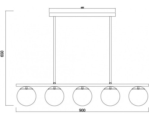 Потолочная люстра Zing FR5199PL-05BS Freya
