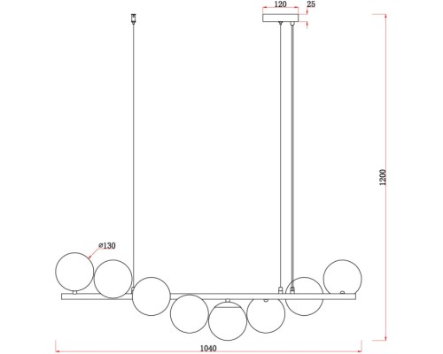 Подвесной светильник Zing FR5199PL-08BS1 Freya