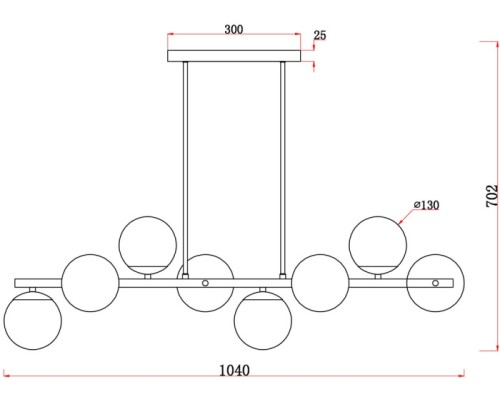 Потолочная люстра Zing FR5199PL-08BS Freya