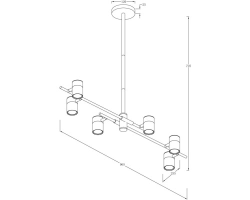 Потолочная люстра Enzo FR5201PL-06B Freya