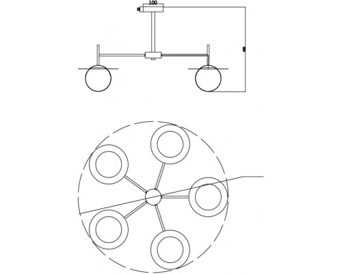 Потолочная люстра Camelia FR5202PL-05BS Freya