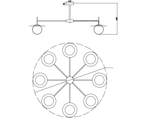 Потолочная люстра Camelia FR5202PL-08BS Freya