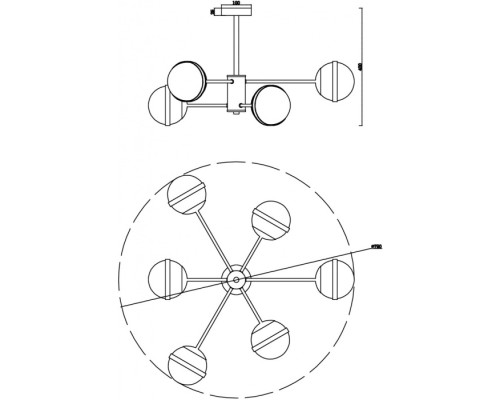 Потолочная люстра Sonder FR5204PL-06BS Freya