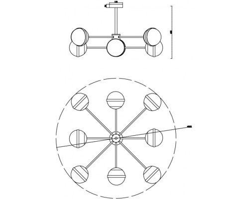 Потолочная люстра Sonder FR5204PL-08BS Freya