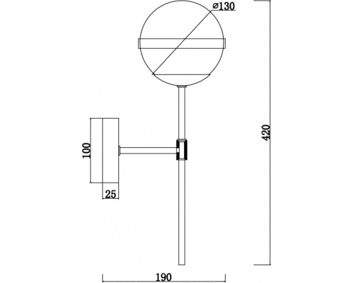 Бра Sonder FR5204WL-01BS Freya