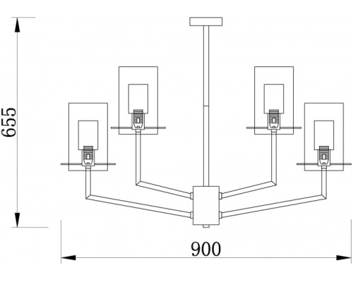Потолочная люстра Felicity FR5206PL-09FG Freya