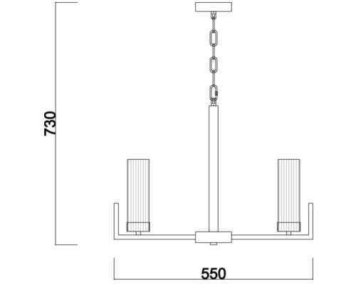 Подвесная люстра Adeline FR5214PL-05BS Freya