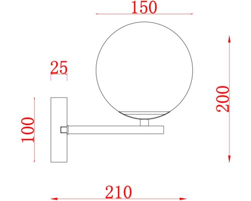 Бра Marble FR5230WL-01BS Freya