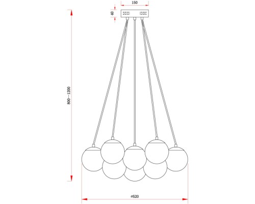 Подвесной светильник Fiesta FR5231PL-13CH Freya