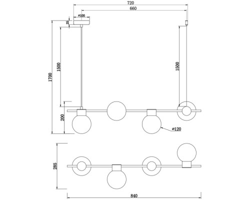 Подвесной светильник Gatsby FR5232PL-04B Freya