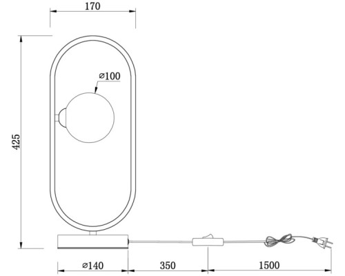 Интерьерная настольная лампа Inversion FR5233TL-01BS Freya
