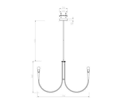 Потолочная люстра Branches FR5253PL-08N Freya