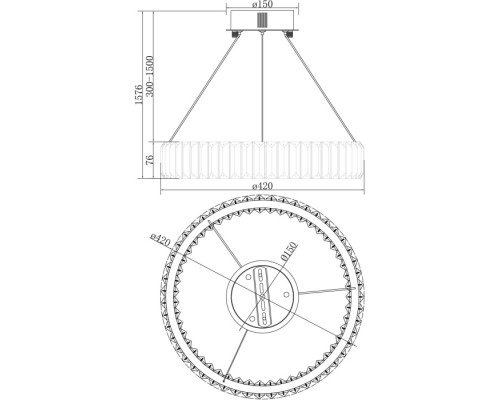 Подвесной светильник Tier FR5257PL-L17G Freya