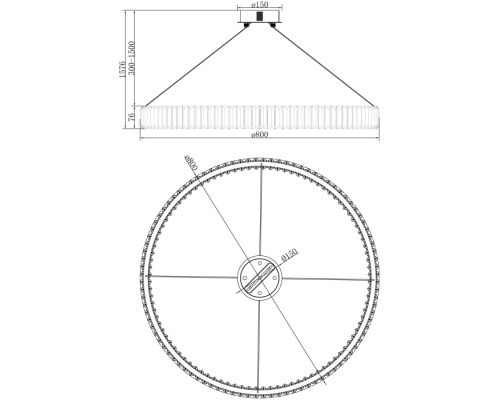 Подвесной светильник Tier FR5257PL-L32G Freya