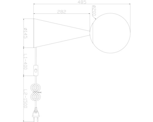 Интерьерная настольная лампа Glow FR5289TL-01BS Freya