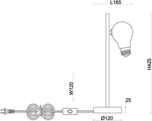 Интерьерная настольная лампа Evidence FR5372TL-01BS Freya