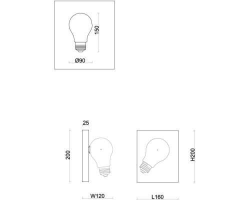 Настенный светильник Evidence FR5372WL-01BS Freya