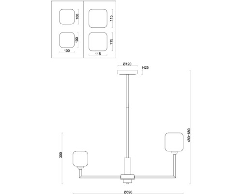Потолочная люстра Tender FR5373CL-06BS Freya