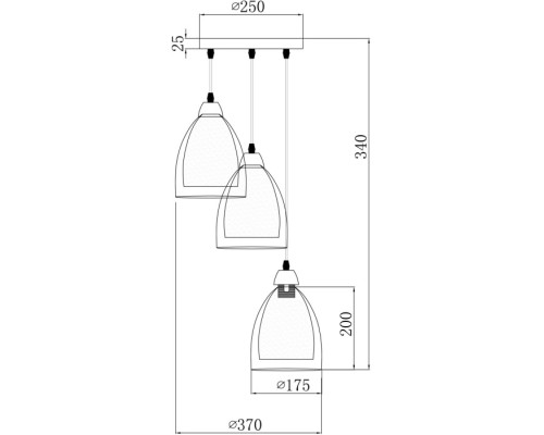 Подвесной светильник Astery FR5375PL-03CH1 Freya