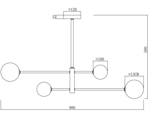 Потолочная люстра Sphirity FR5376CL-04B Freya
