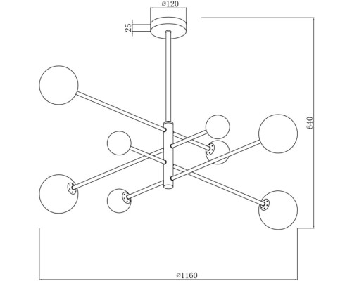 Потолочная люстра Sphirity FR5376CL-08B Freya