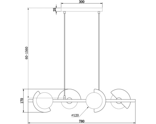Подвесной светильник Sepia FR5391PL-04CFL Freya