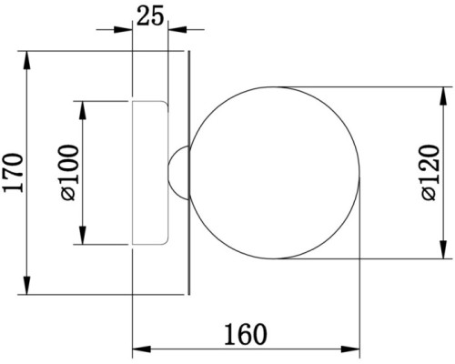 Бра Sepia FR5391WL-01BS Freya