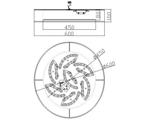 Потолочный светильник Zoticus FR6005CL-L48G Freya