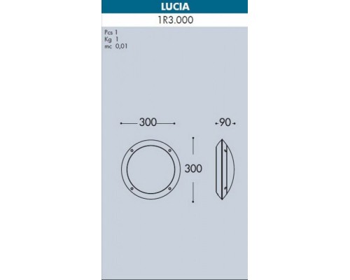 Настенный светильник уличный Lucia 1R3.000.000.AYE27 Fumagalli